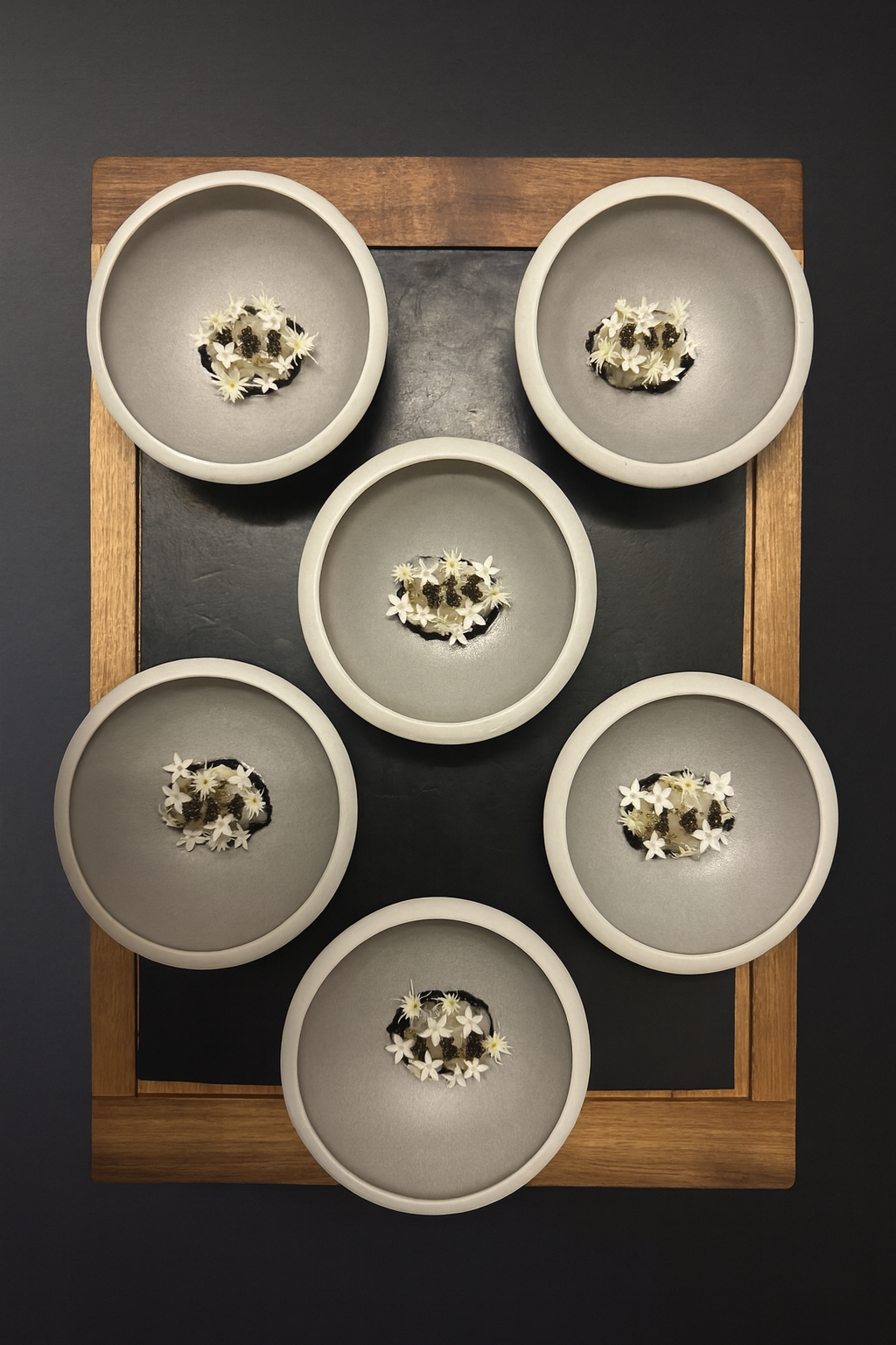 Canapes prepared for service
